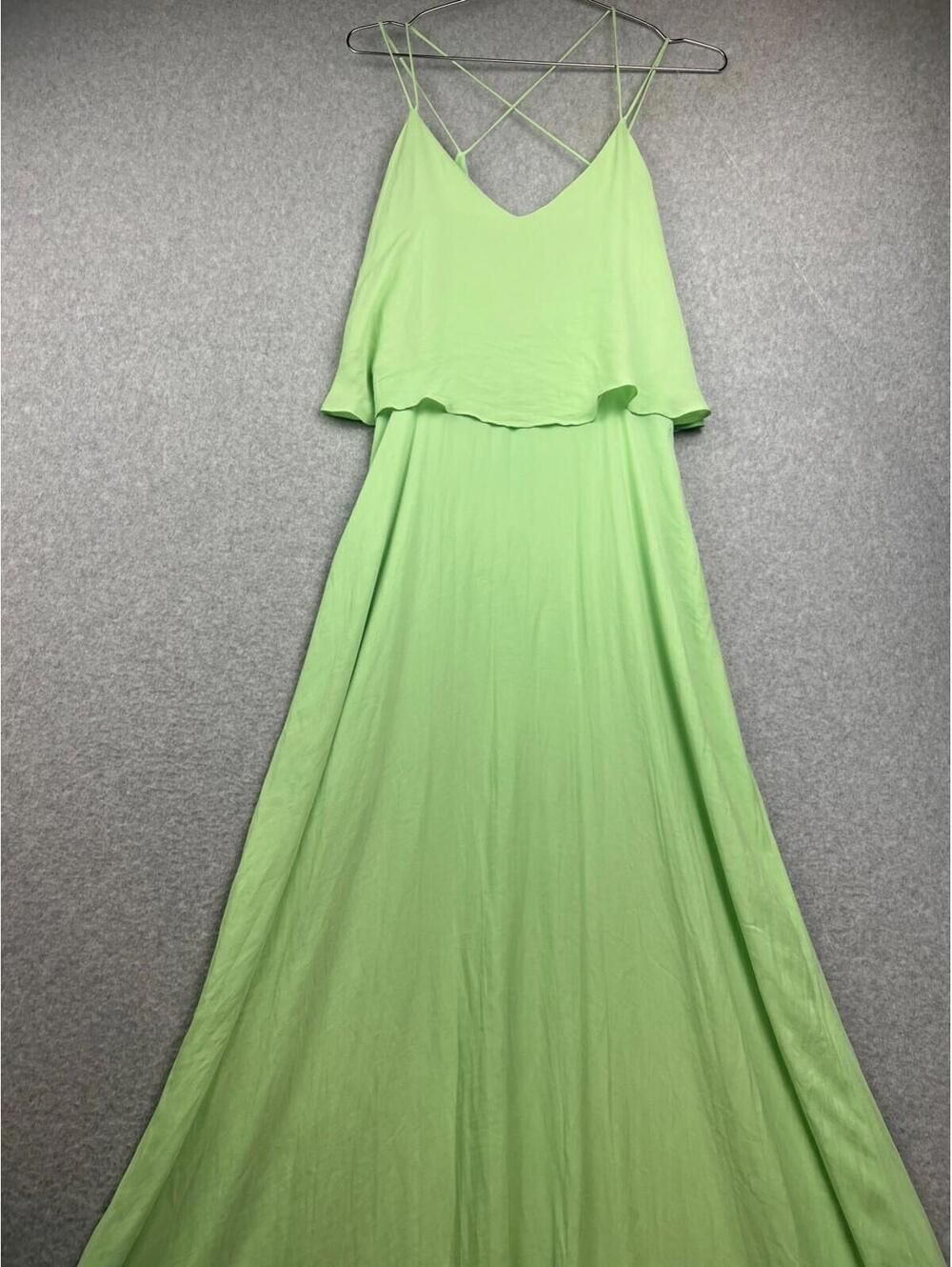 Zara Womens Maxi Dress Size M Crisscross Straps Sheer Lightweight Summer Flowy